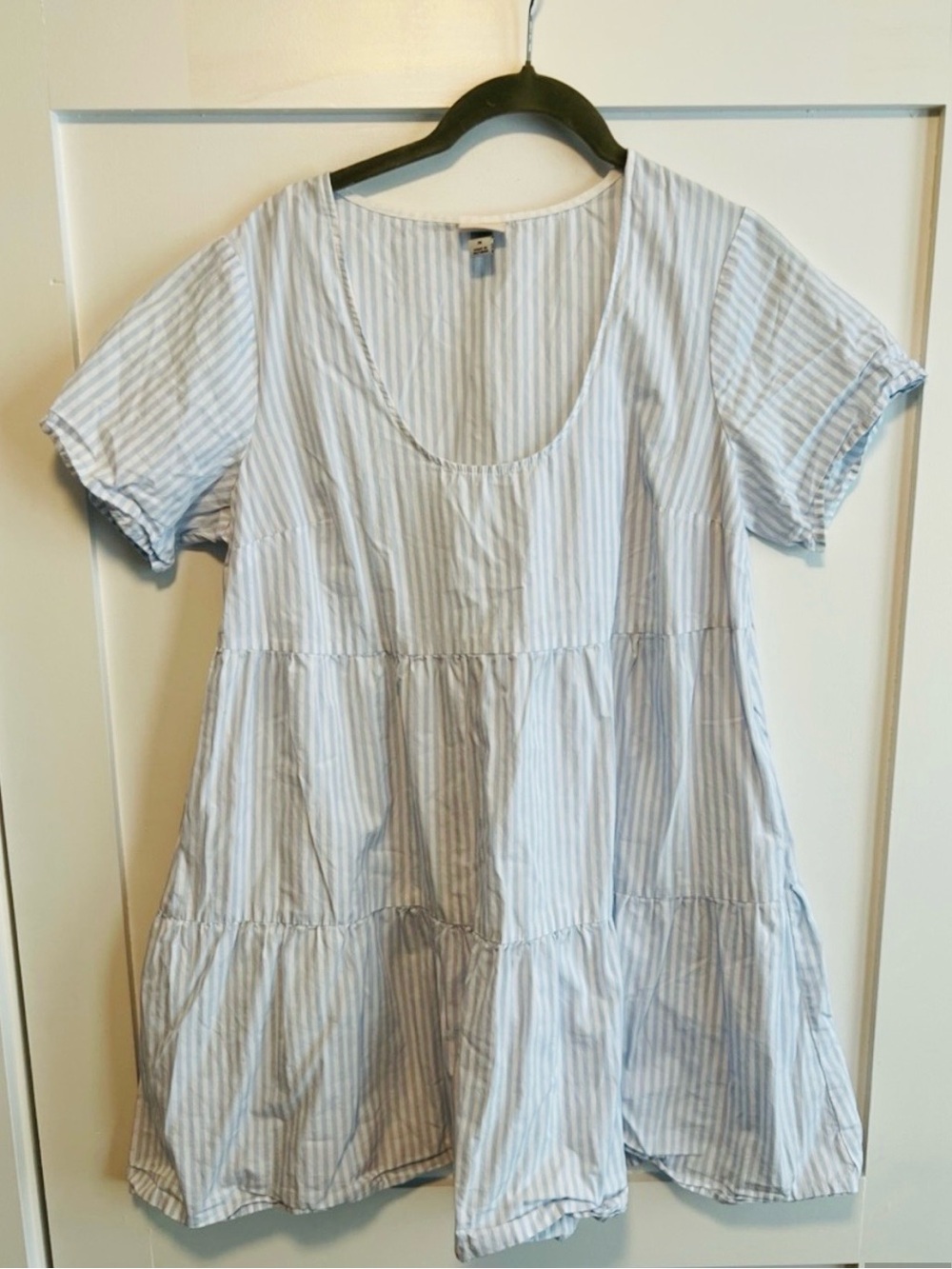 a new day Light Blue & White Striped Sleeveless Top